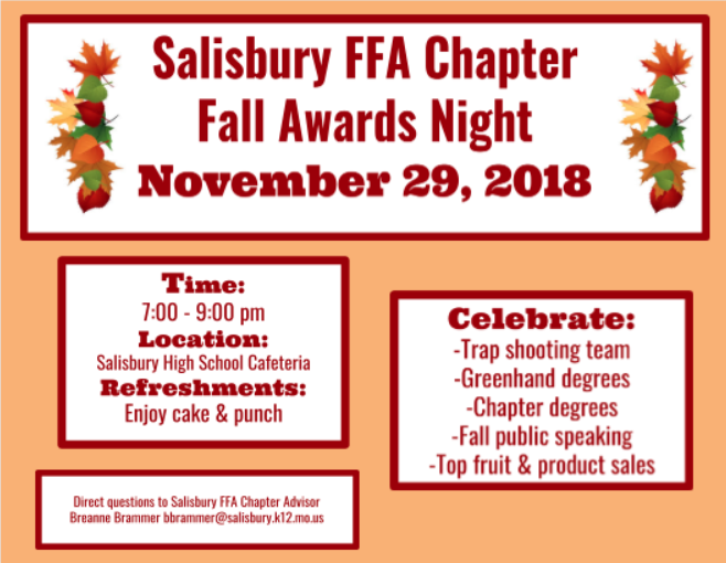 Salisbury FFA Chapter Awards Night