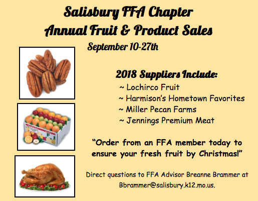 FFA Fruit Sales