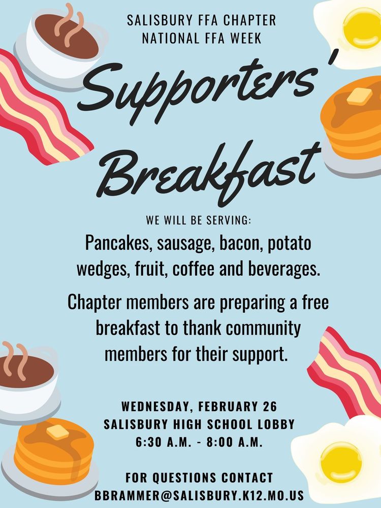 Join Salisbury FFA for the Supporters’ Breakfast