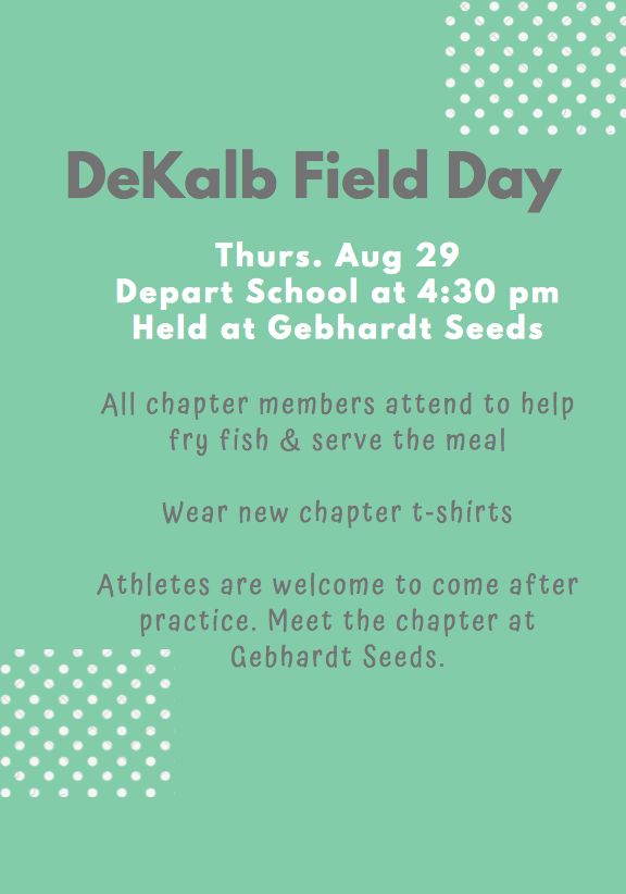 FFA Serves Dinner at Annual Dekalb Field Day