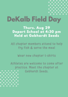 FFA Serves Dinner at Annual Dekalb Field Day